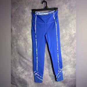 Lilly Pulitzer Luxletic Weekender High Rise Leggings 26" Iris Blue sz. M New w/o